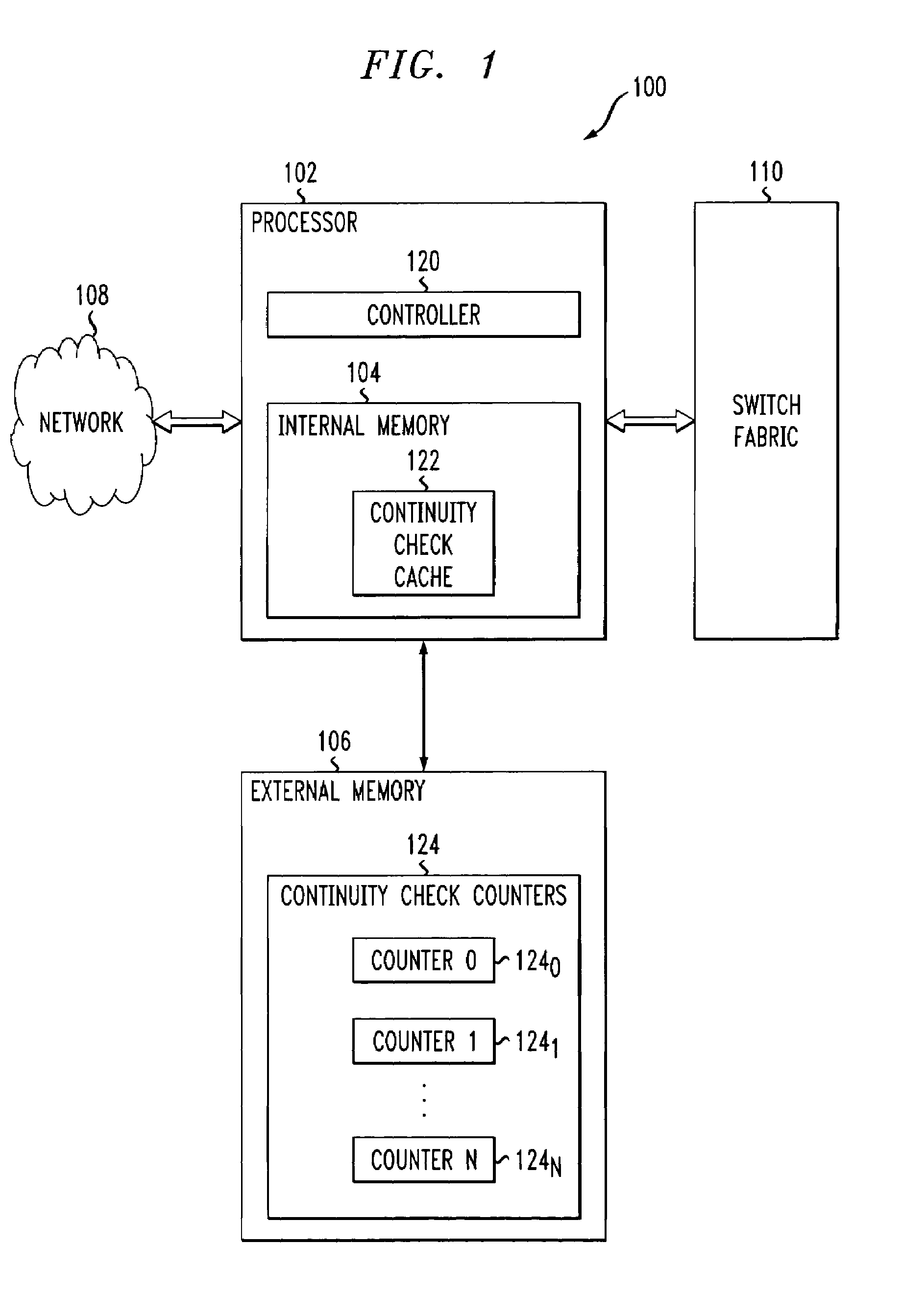 Processor with continuity check cache