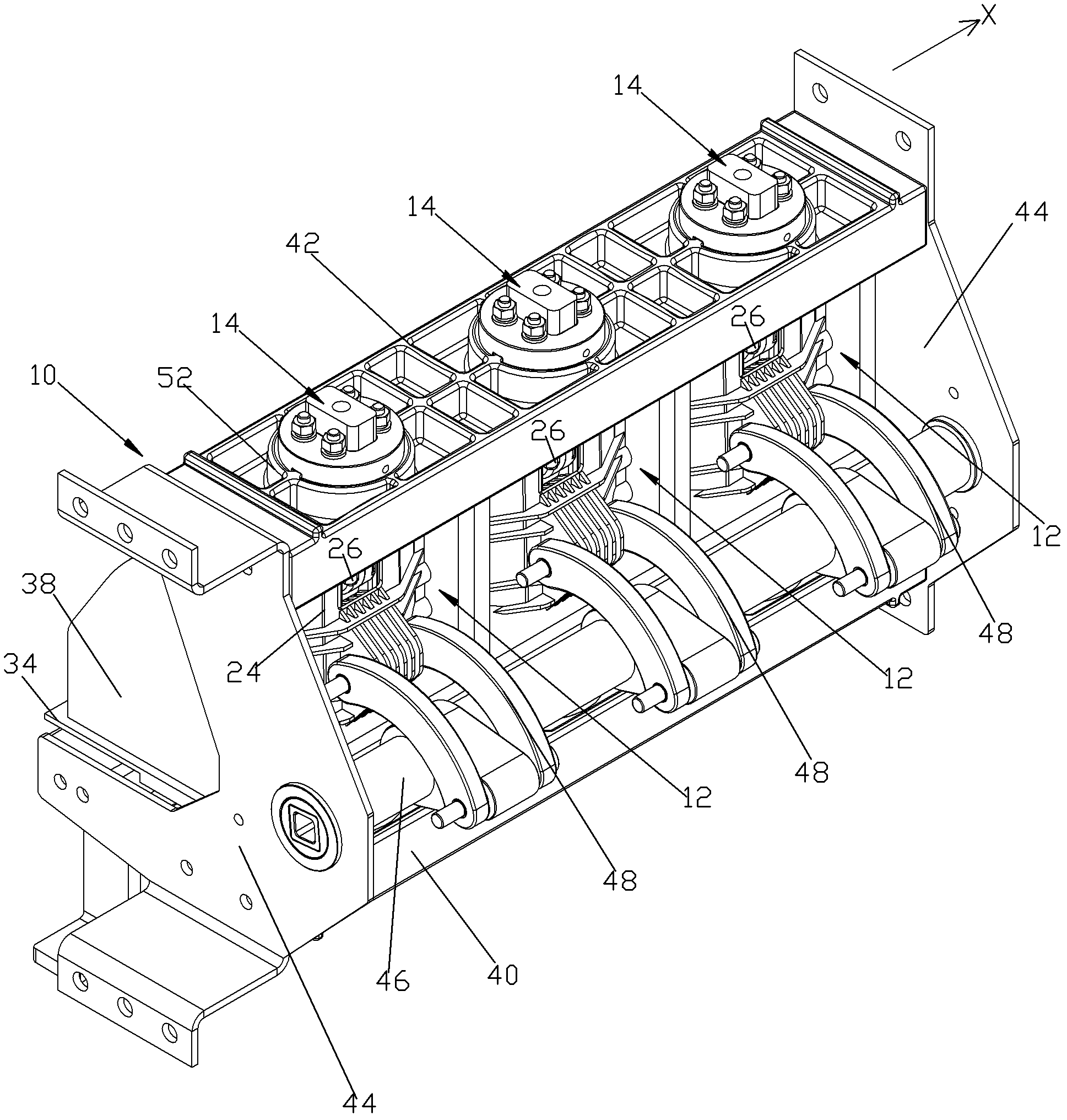 Arc-extinguishing load switch and switch equipment