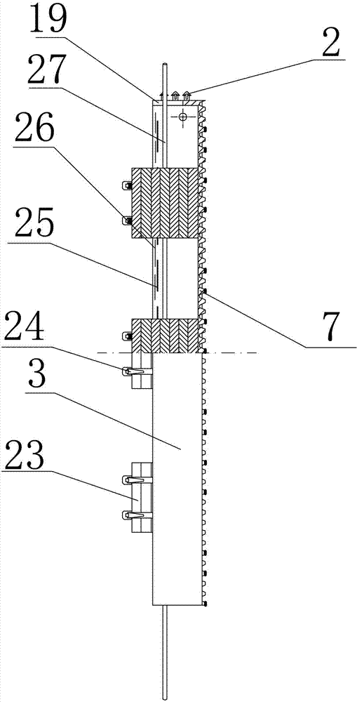 Open pit smooth blasting powder charging device and operation method of open pit smooth blasting powder charging device