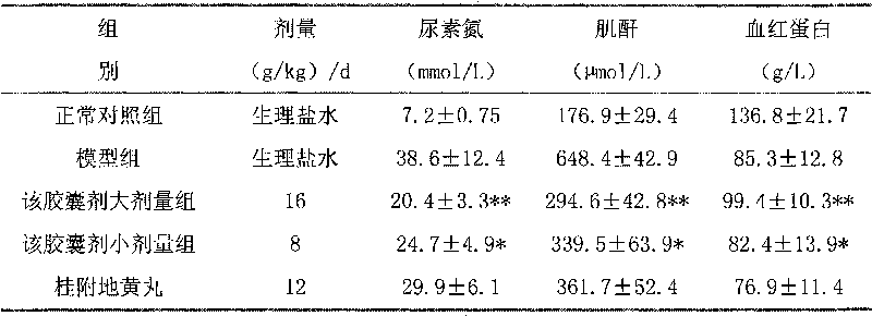 Capsule for treatment of nephrotic syndrome