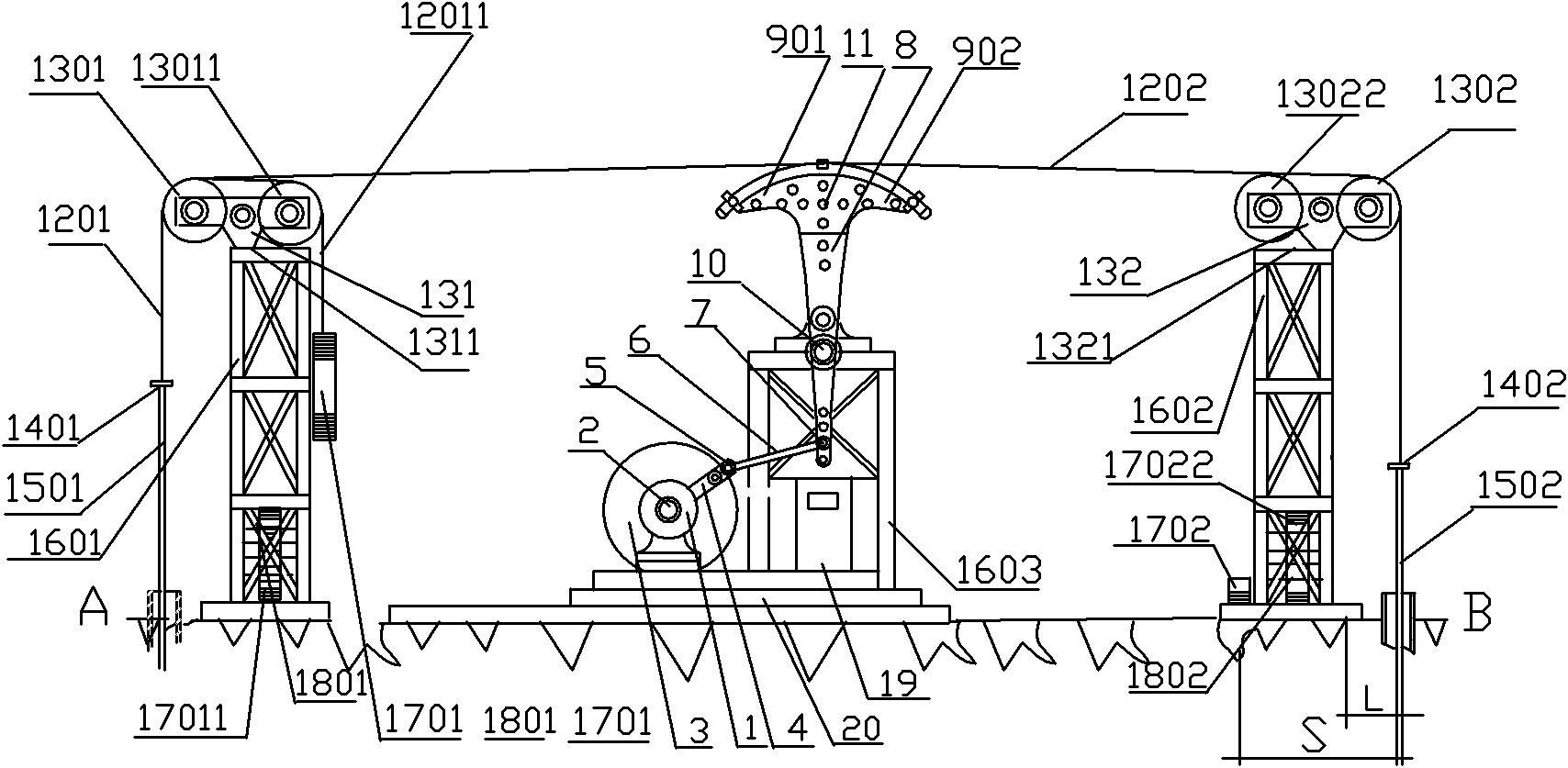 Swinging double-well pumping unit