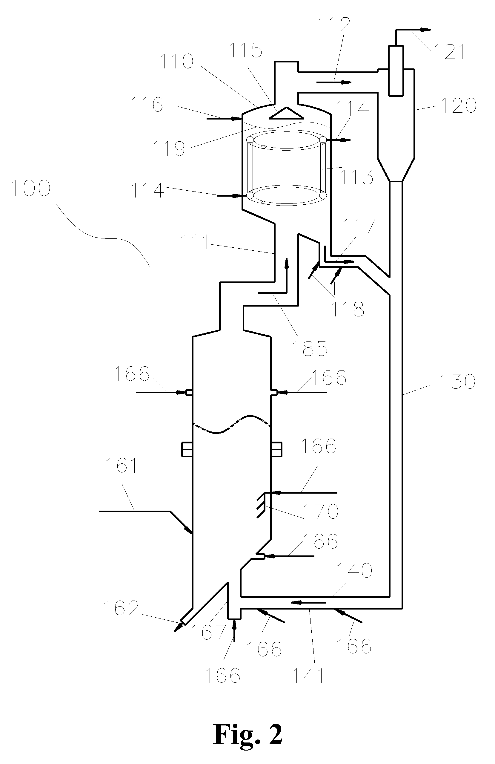 Second stage gasifier in staged gasification and integrated process