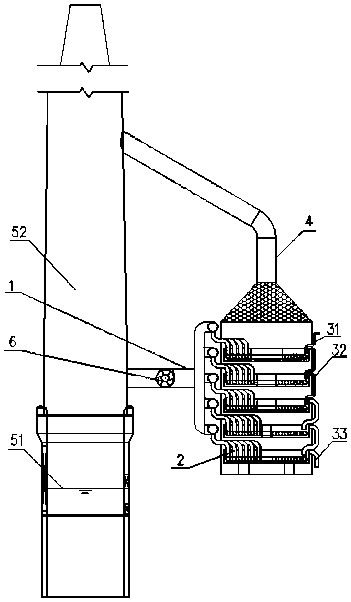 Recovery device and method for heat and moisture of blast furnace granulating slag steam