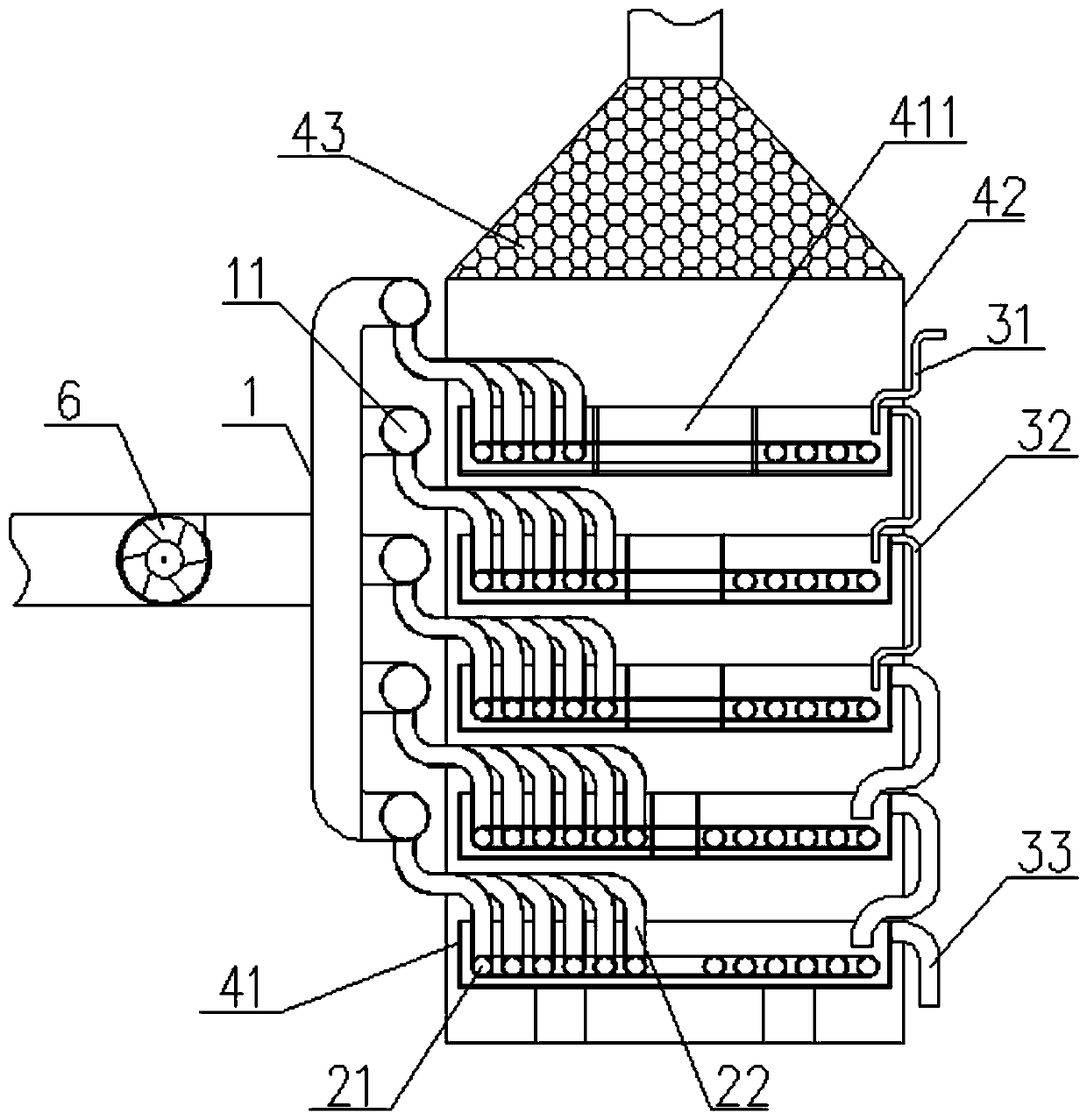 Recovery device and method for heat and moisture of blast furnace granulating slag steam