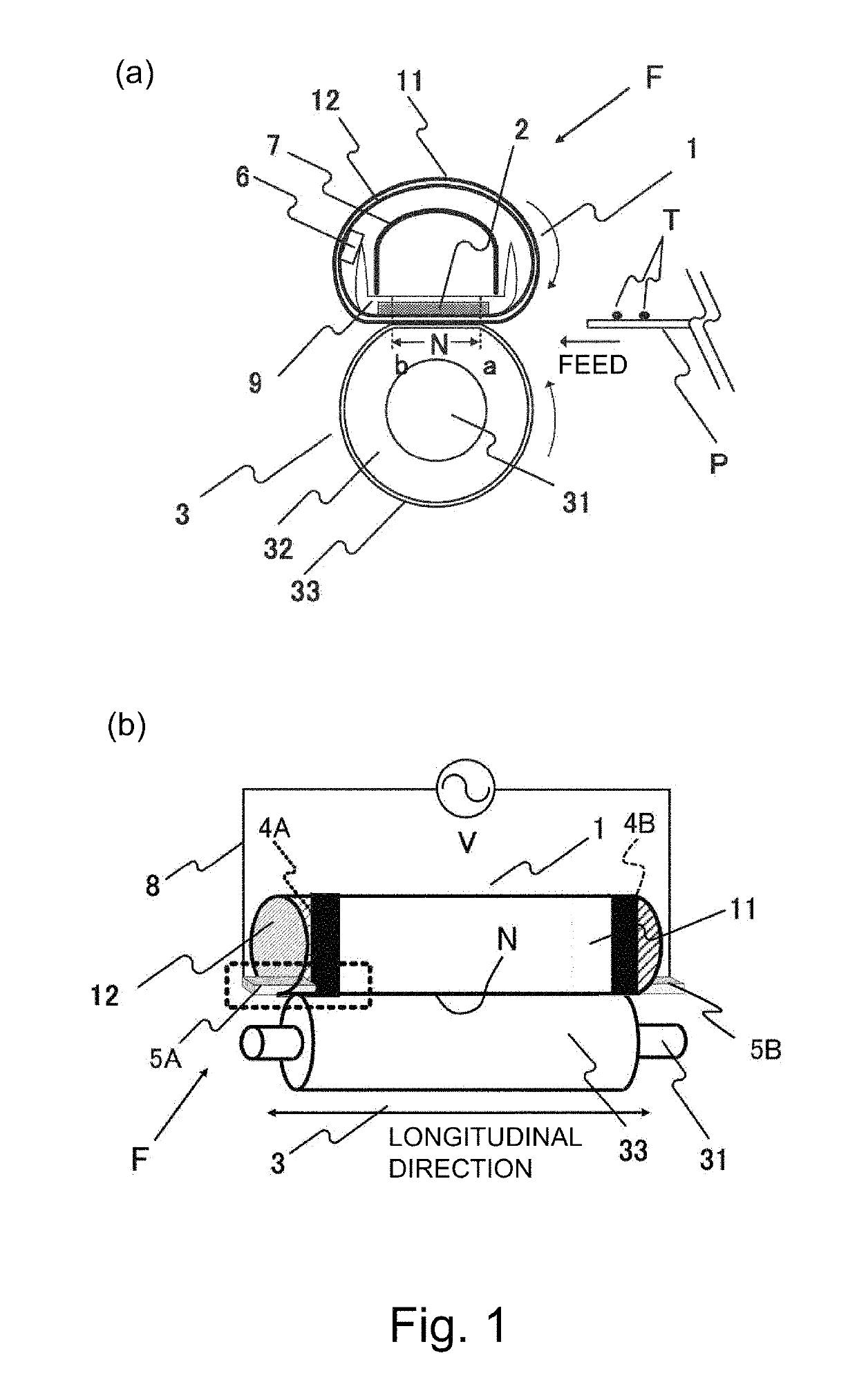 Fixing device that alleviates a physical load on non-heat-generating regions of a heat generating layer of a fixing film