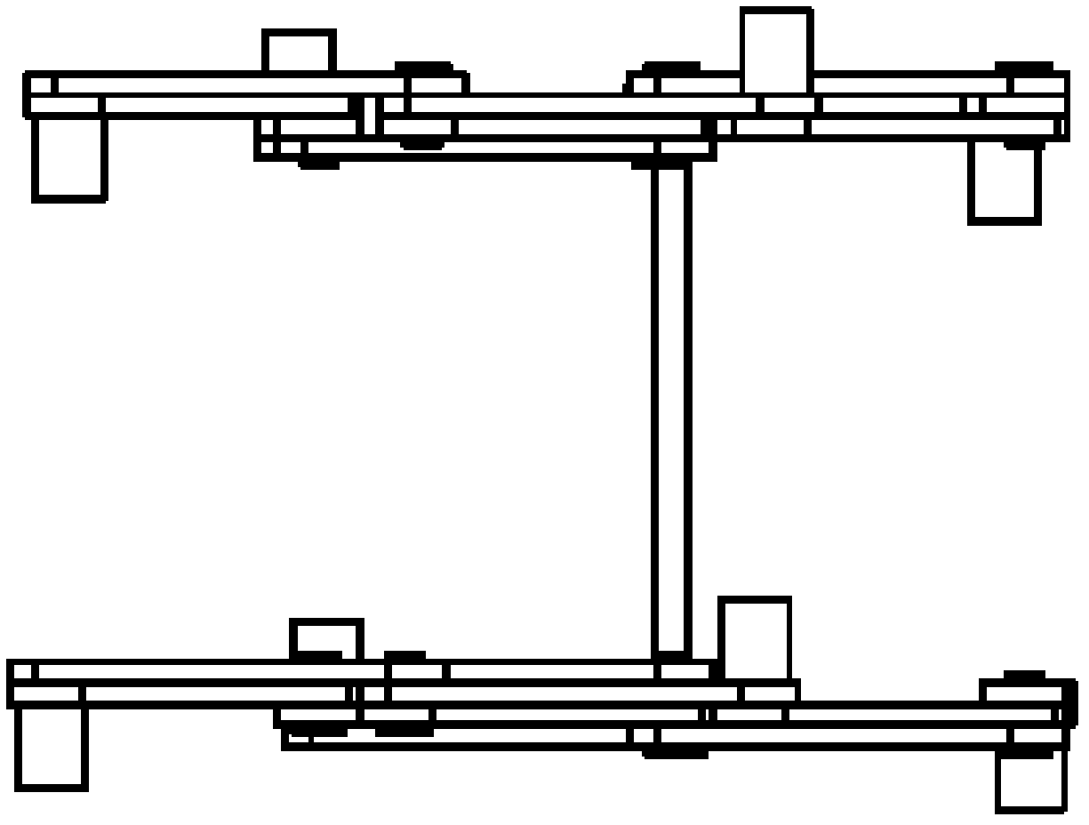 Rolling double four-parallelogram robot