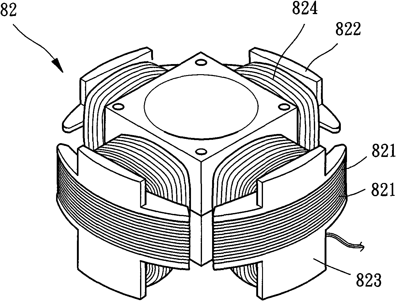 Brushless DC motor and stator thereof