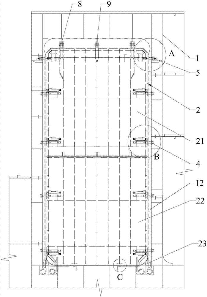 Broadside hangar door