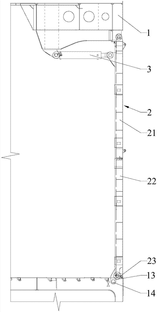 Broadside hangar door