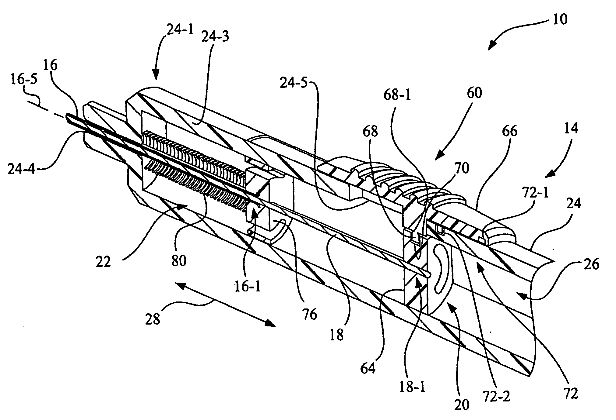 Marker delivery device for tissue marker placement