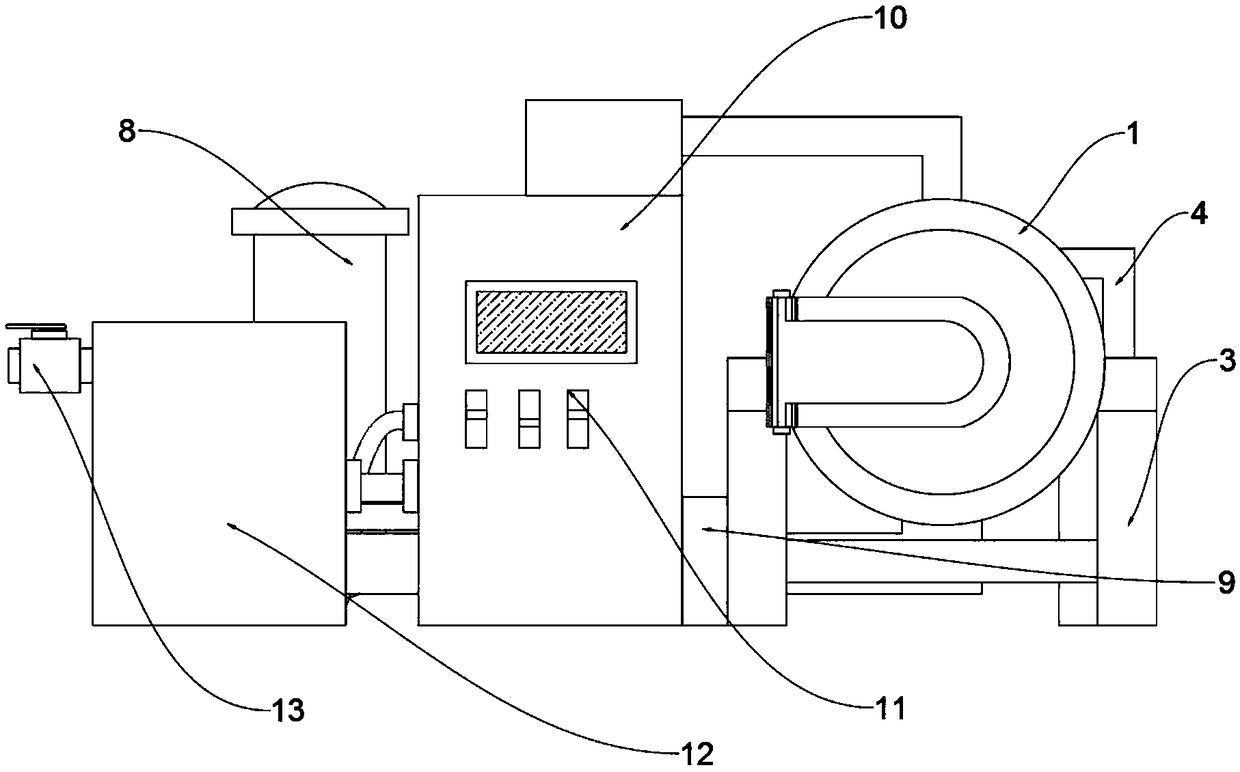 Vacuum carbide furnace for production of graphite heat-dissipation film