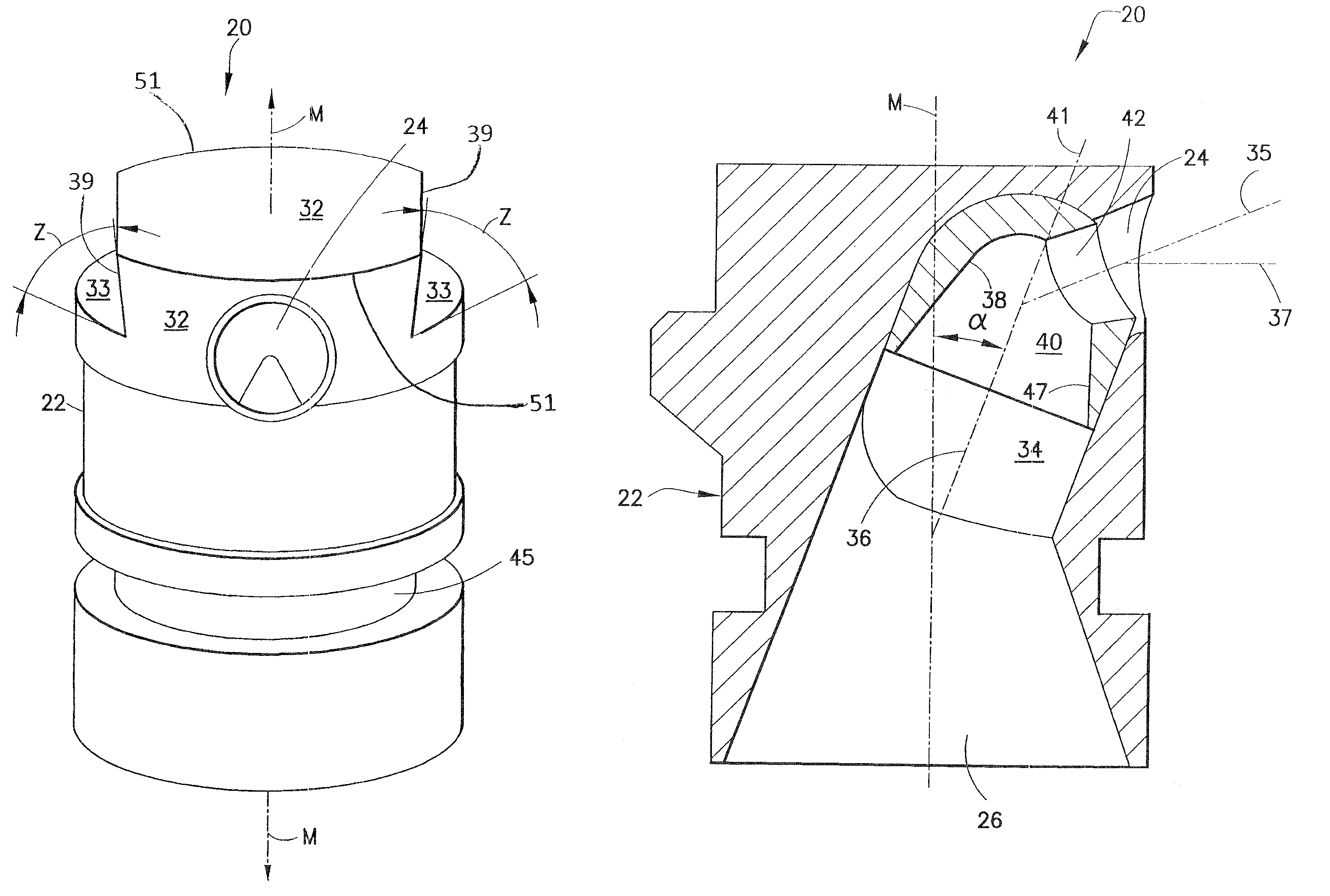 Centrifuge nozzle and method and apparatus for inserting said nozzle into a centrifuge bowl