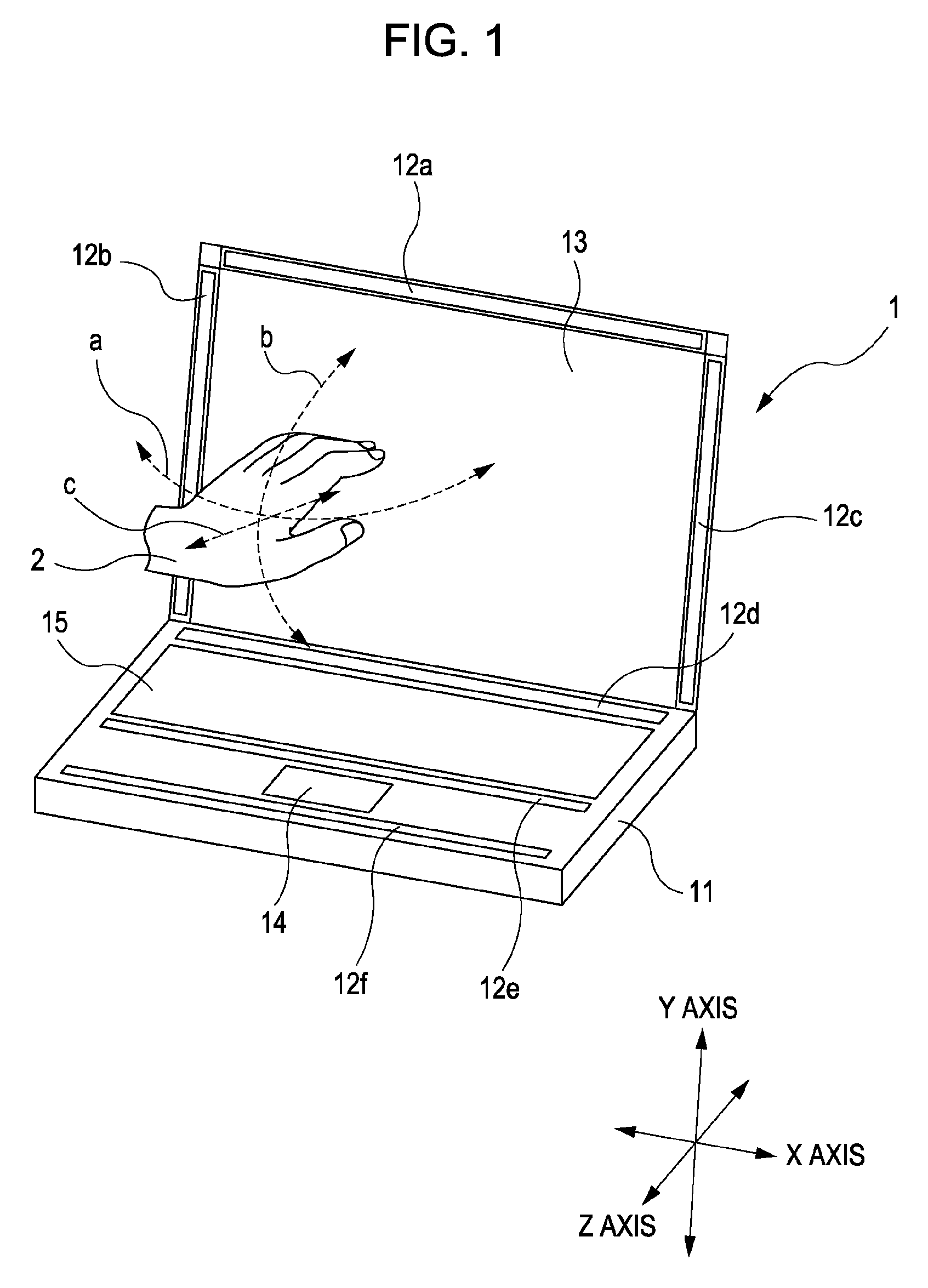 Capacitive motion detection device and input device using the same