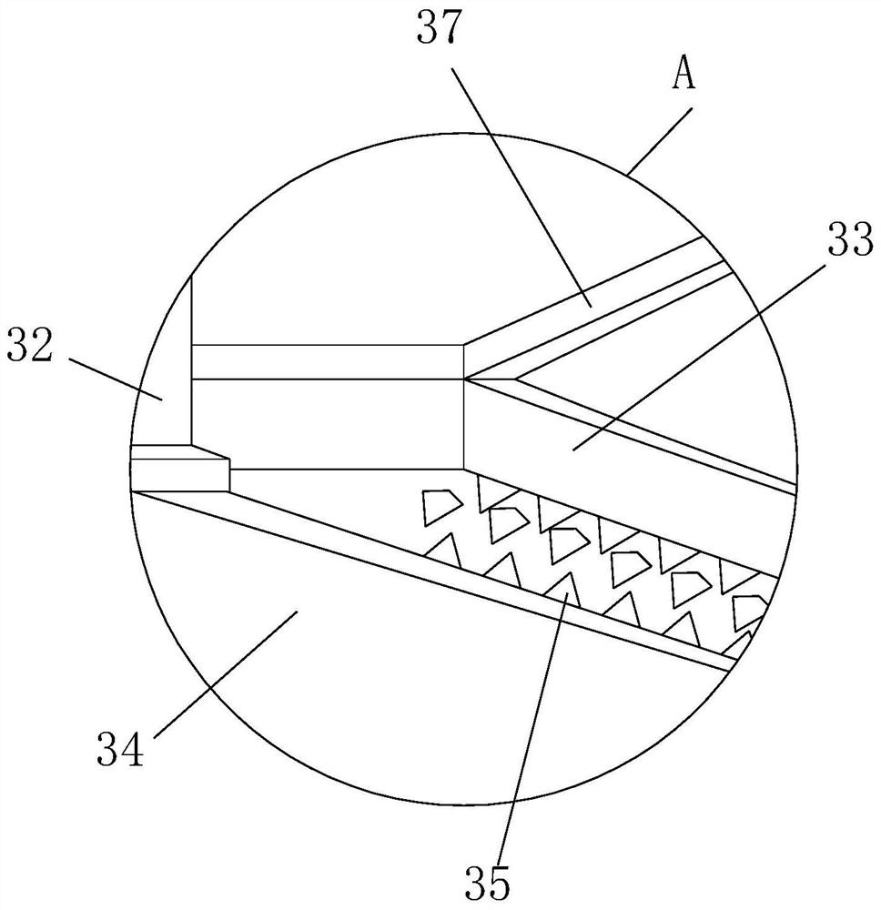 Muck crushing device with dust removal function