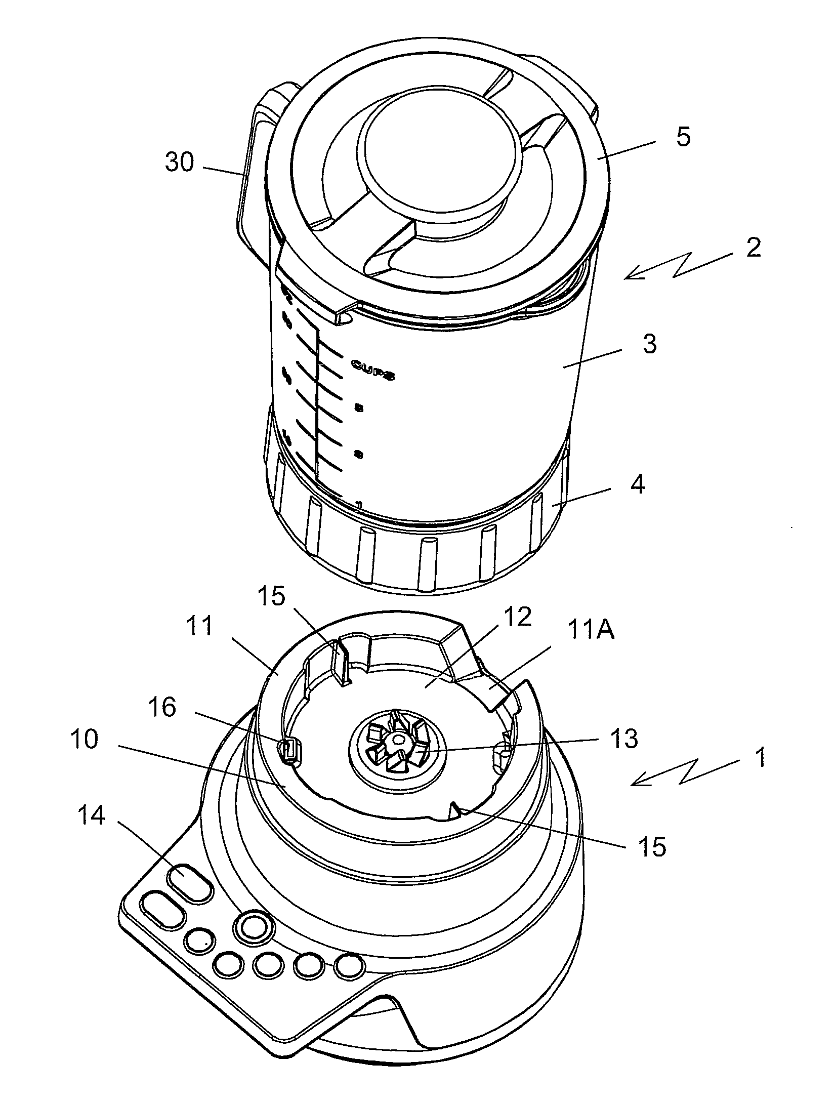 Working Vessel Including a Removable Collar and Electric Household Appliance for Culinary Preparation Equipped with Such a Vessel