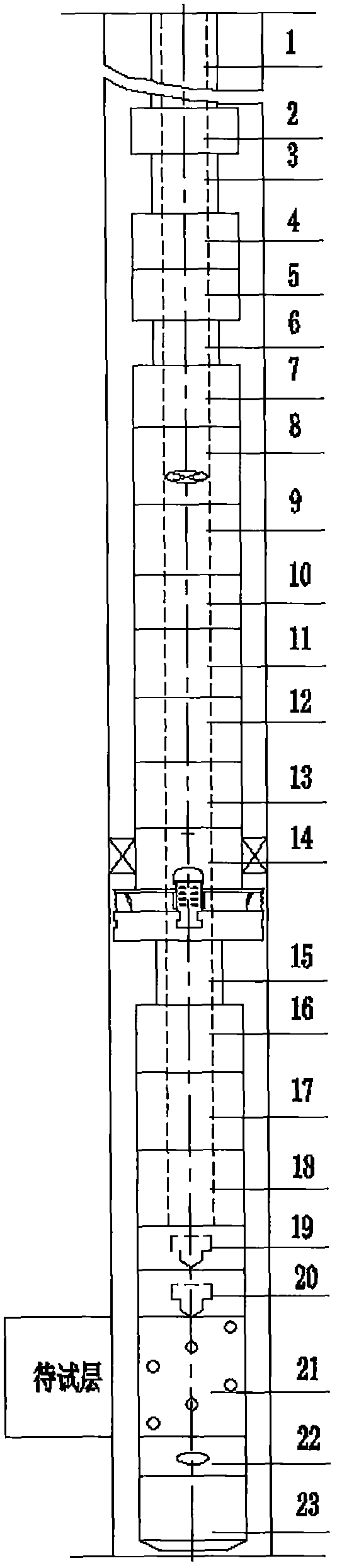 Perforation ignition system, perforation-test-acidification combination pipe column and usage method thereof