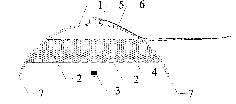 A hdpe self-tensioning flat-bottom lifting type current-resistant cage device