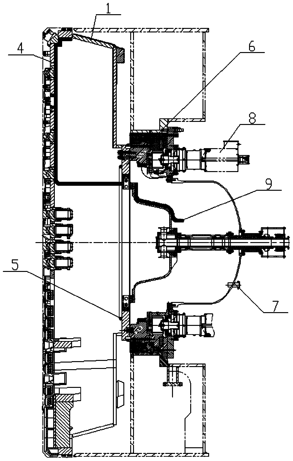 Normal-pressure tool changing cutterhead with freezing function