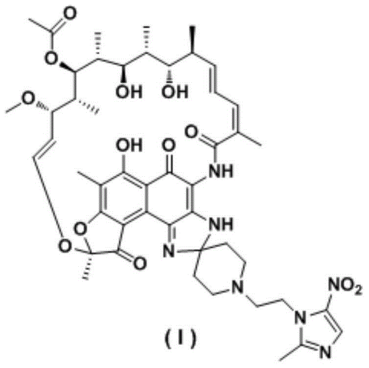 Preparation method of rifamycin-nitroiminazole coupled molecule