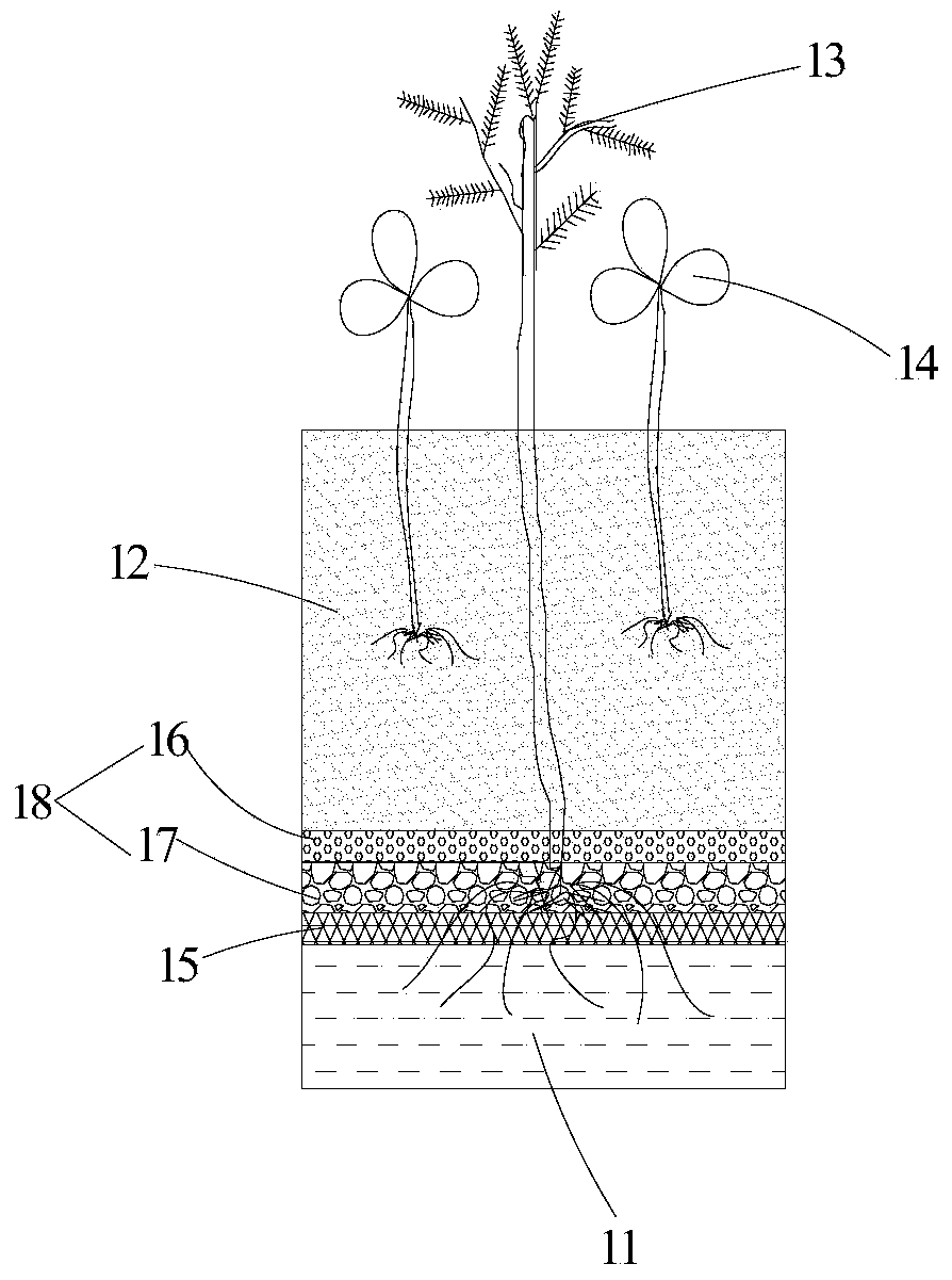 Ecological remediation device and method for electroplating waste land polluted soil