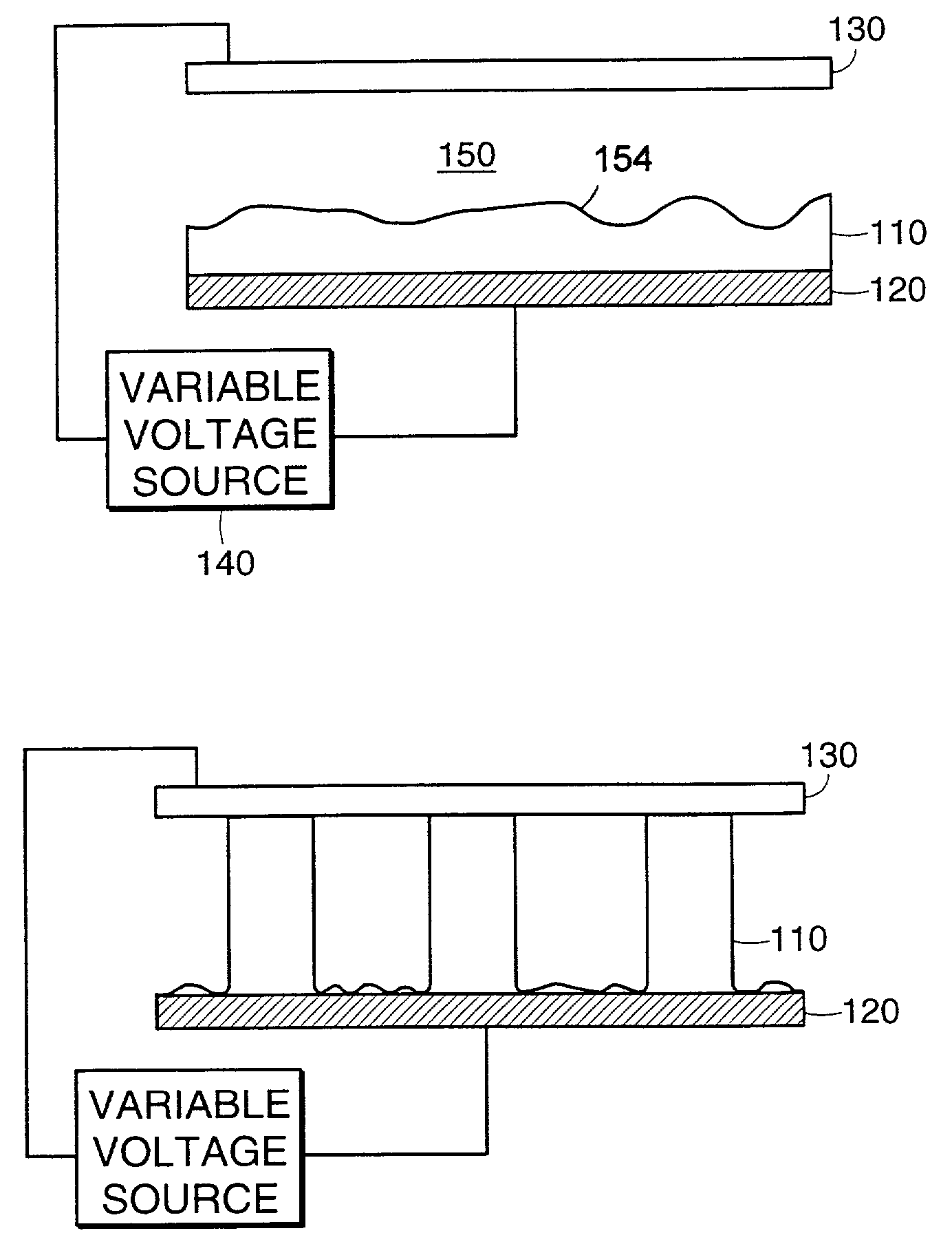 Methods and apparatus for forming submicron patterns on films