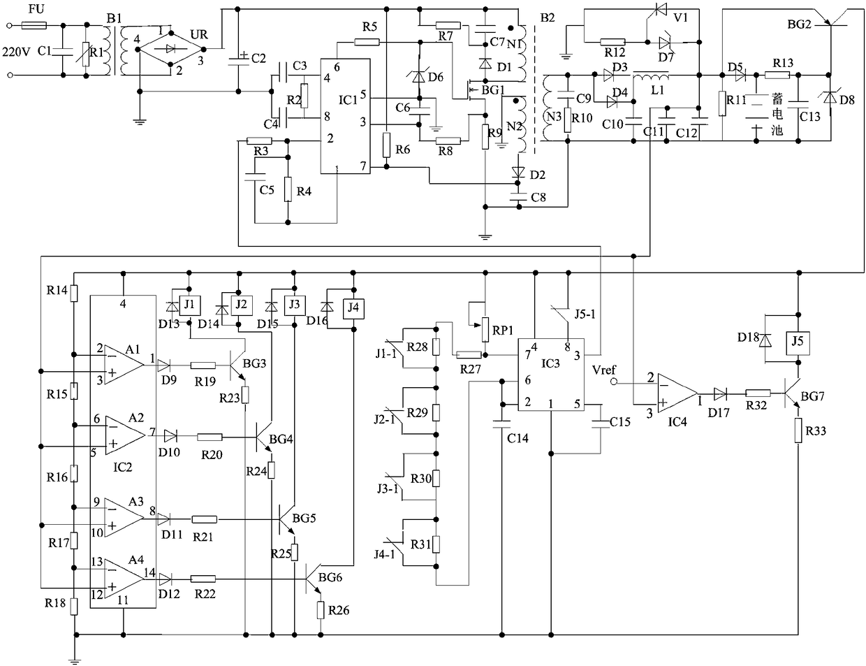 Storage battery charging circuit with capacity repair function