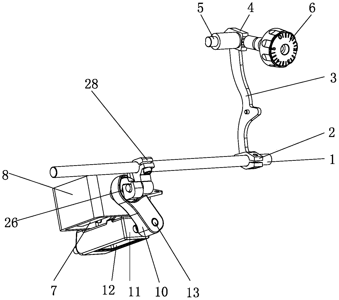 Noise-reduction buffer mechanism for sewing machine backstitch