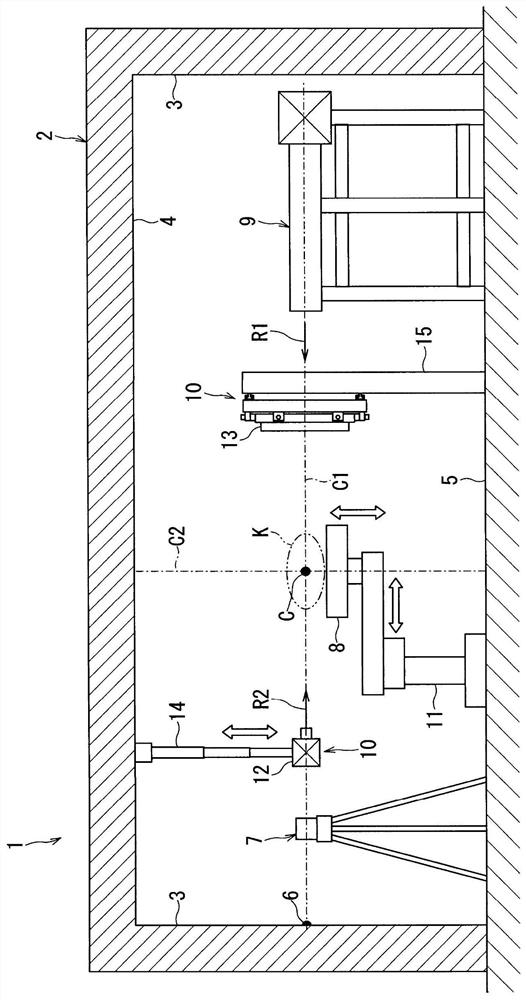 Device and method for adjusting position of flat panel detector and radiation therapy device