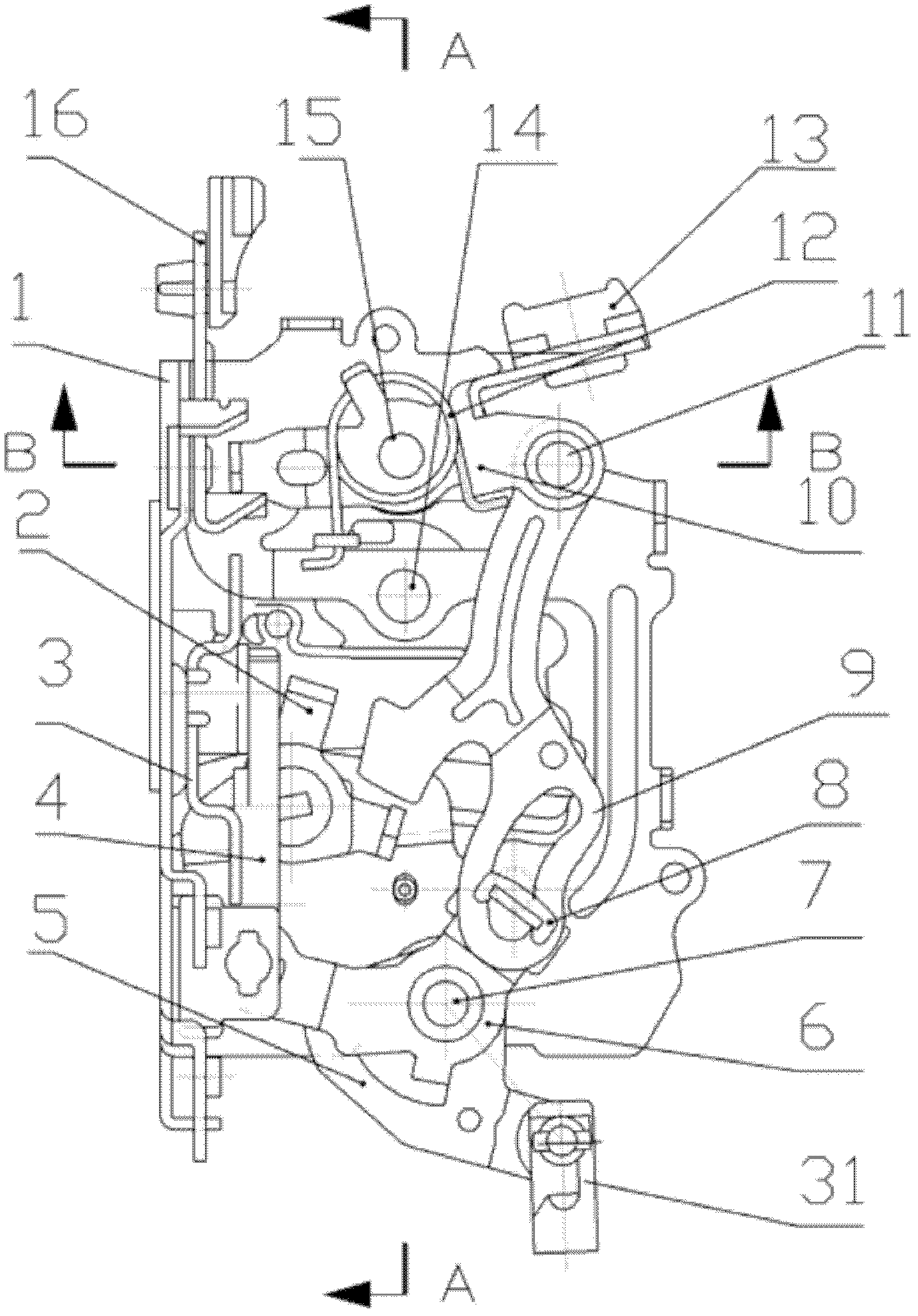 Automobile left front door lock