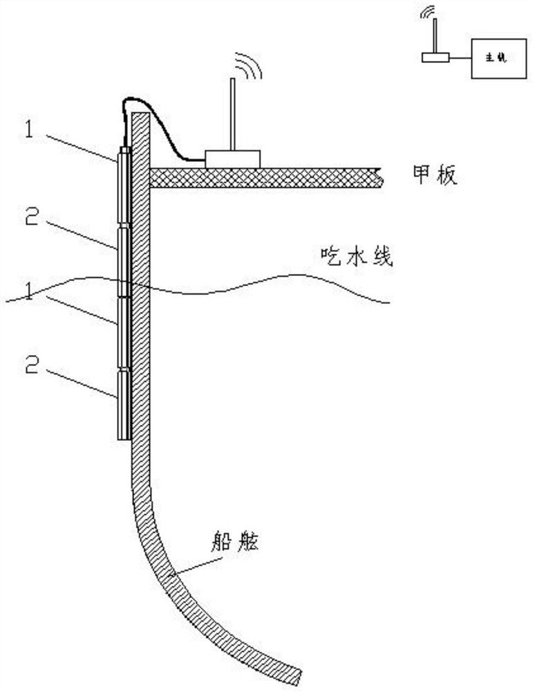 Sailing type marine strong magnetic surface-mounted surface seawater temperature measuring device and measuring method