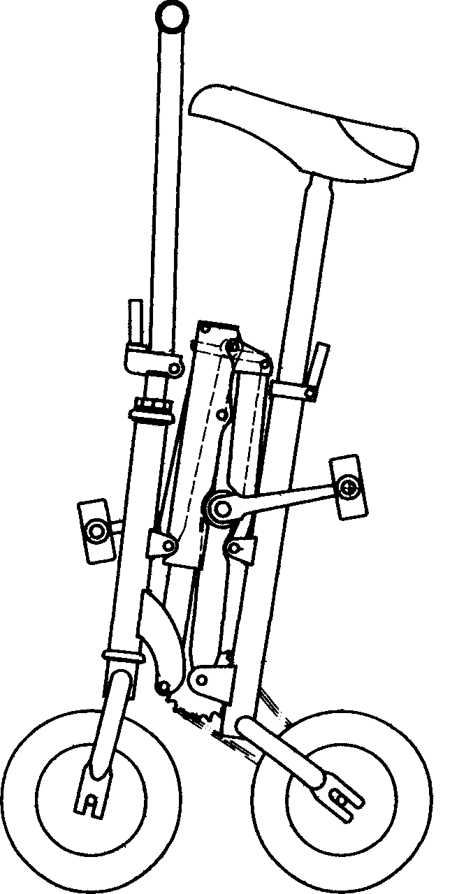 Compact type folding bicycle