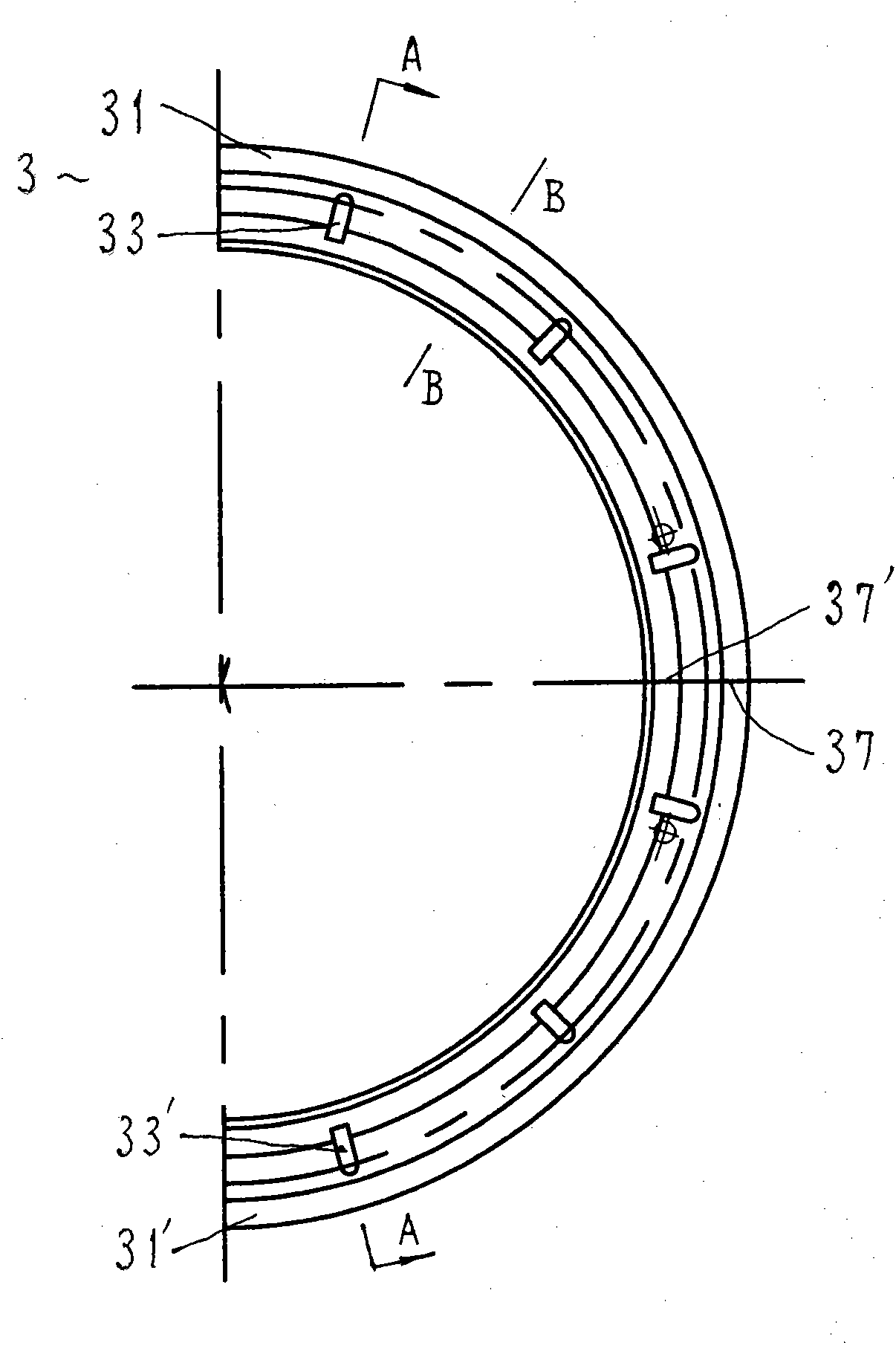 Novel static-ring structure of mechanical sealing device