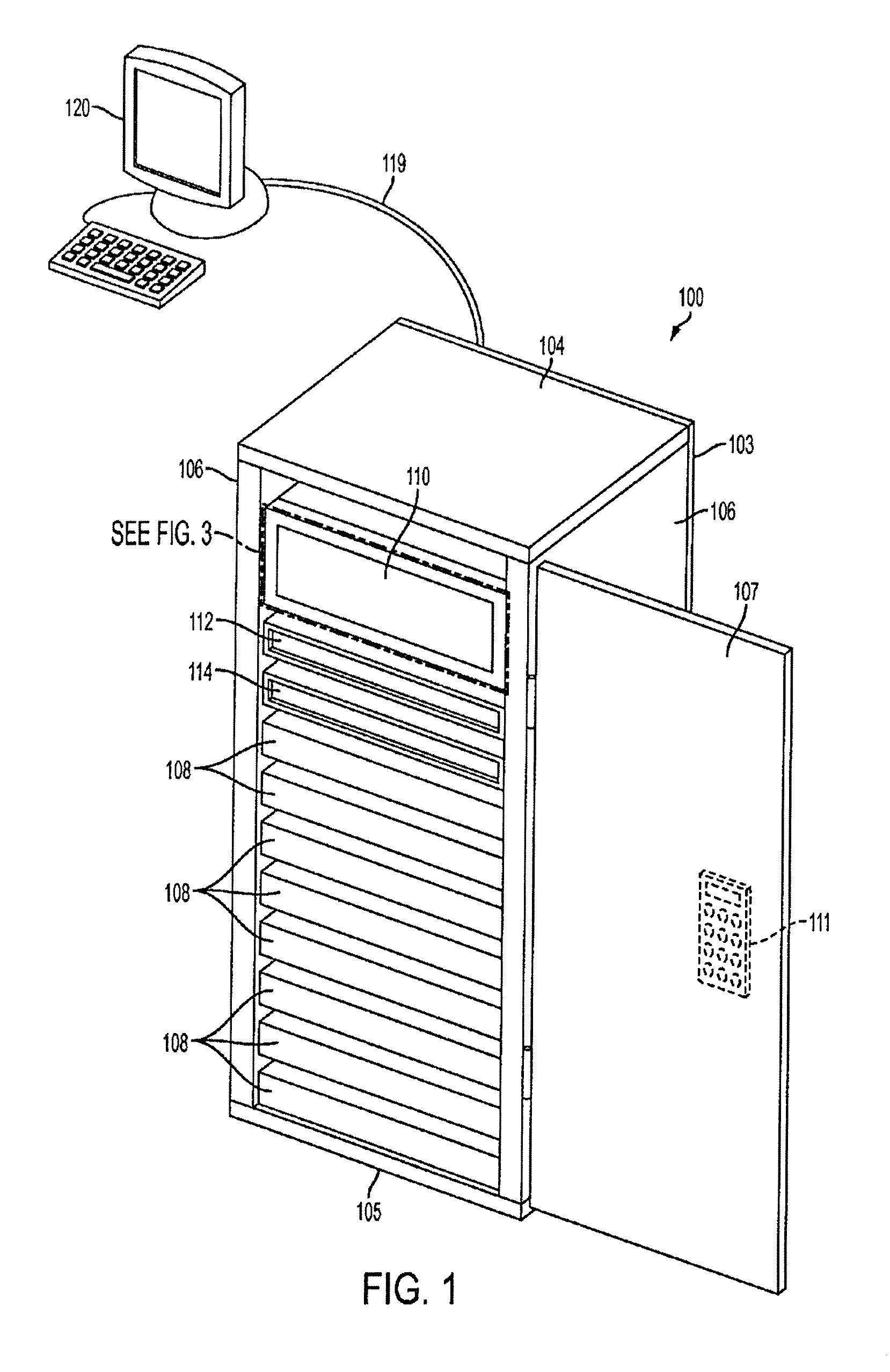 Data center equipment cabinet information center and updateable asset tracking system