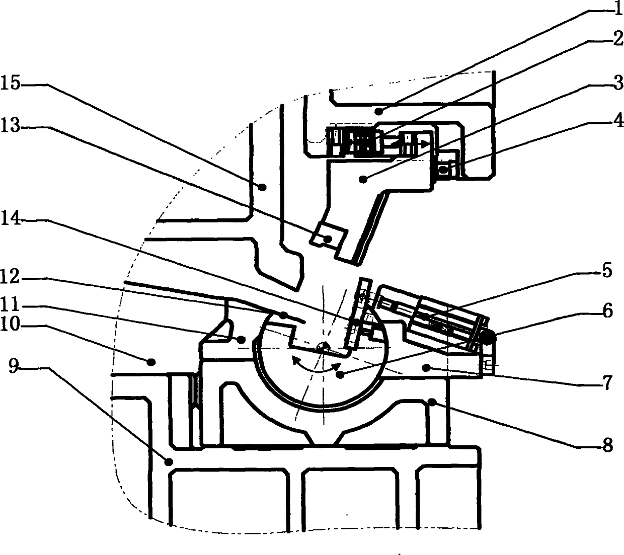 Stamping die of side flanging of automobile cover