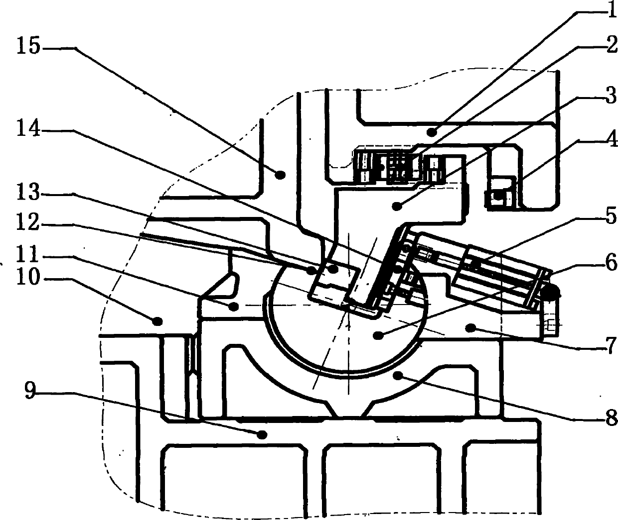 Stamping die of side flanging of automobile cover