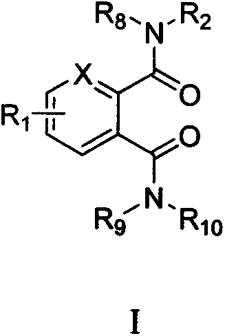 Novel bisamides derivative and preparation method and application thereof