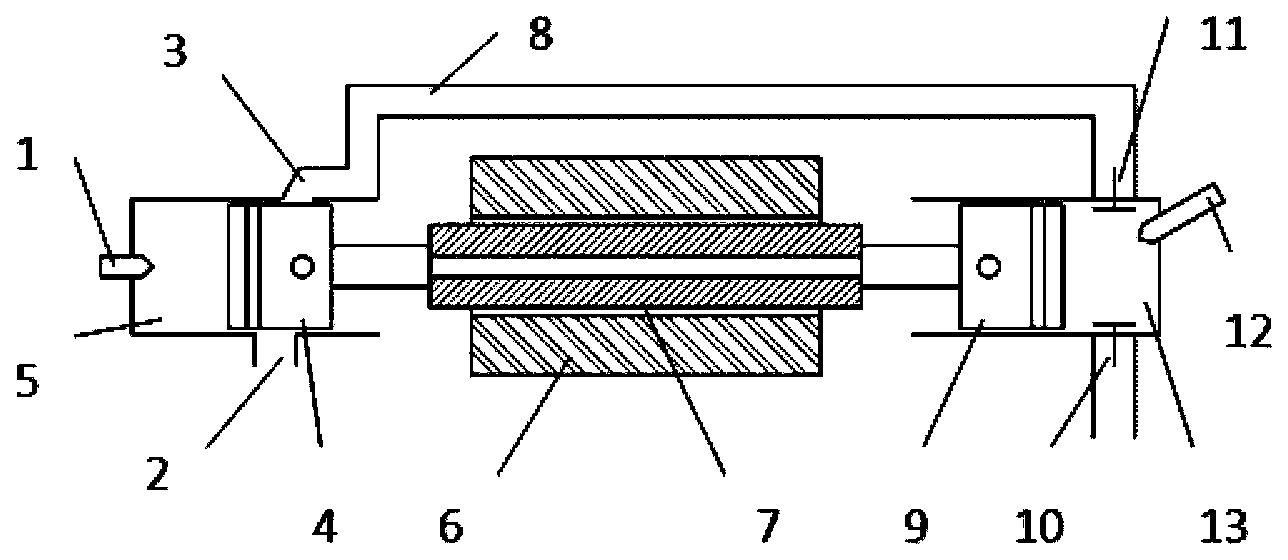 Free piston linear generator based on waste heat utilization