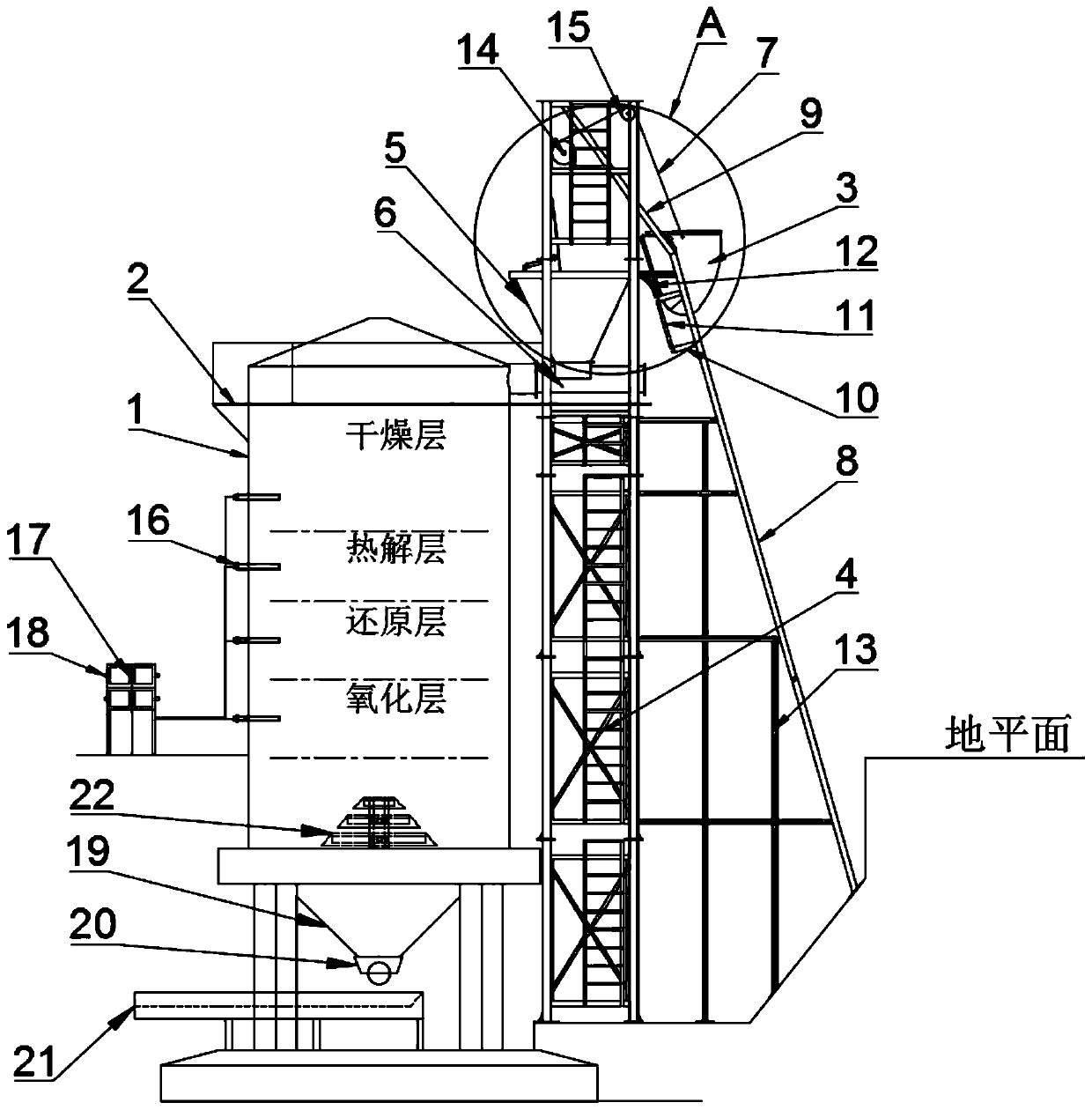 Domestic garbage processing device