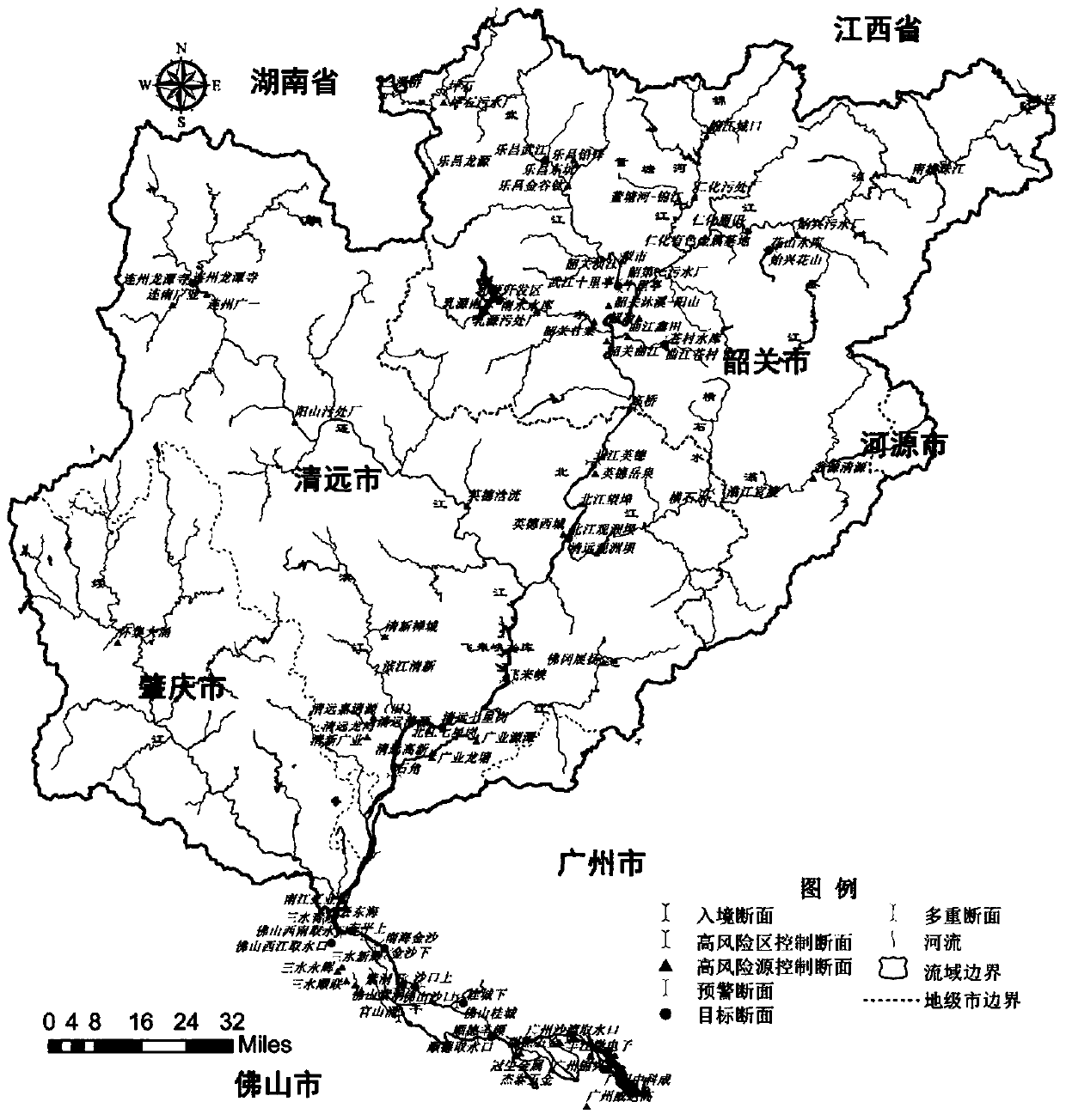 Optimal method for setting early warning and monitoring section of drinking water source water quality