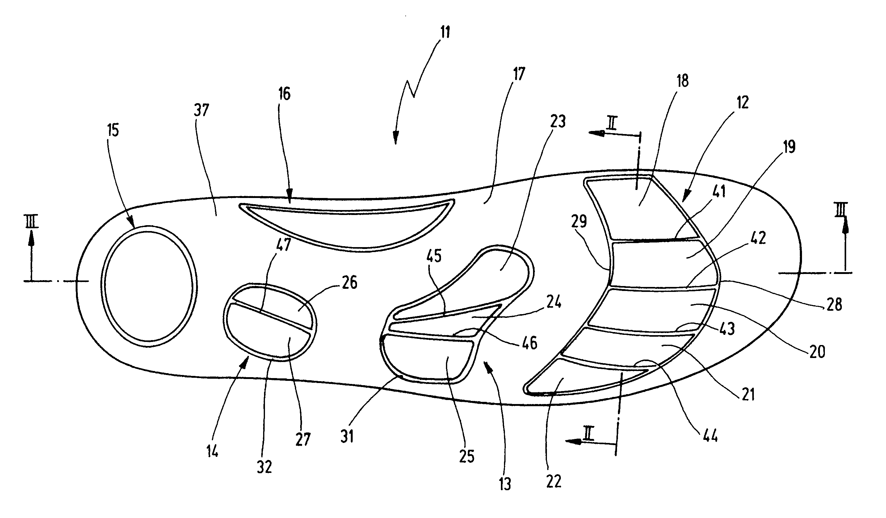 Inner sole for a shoe