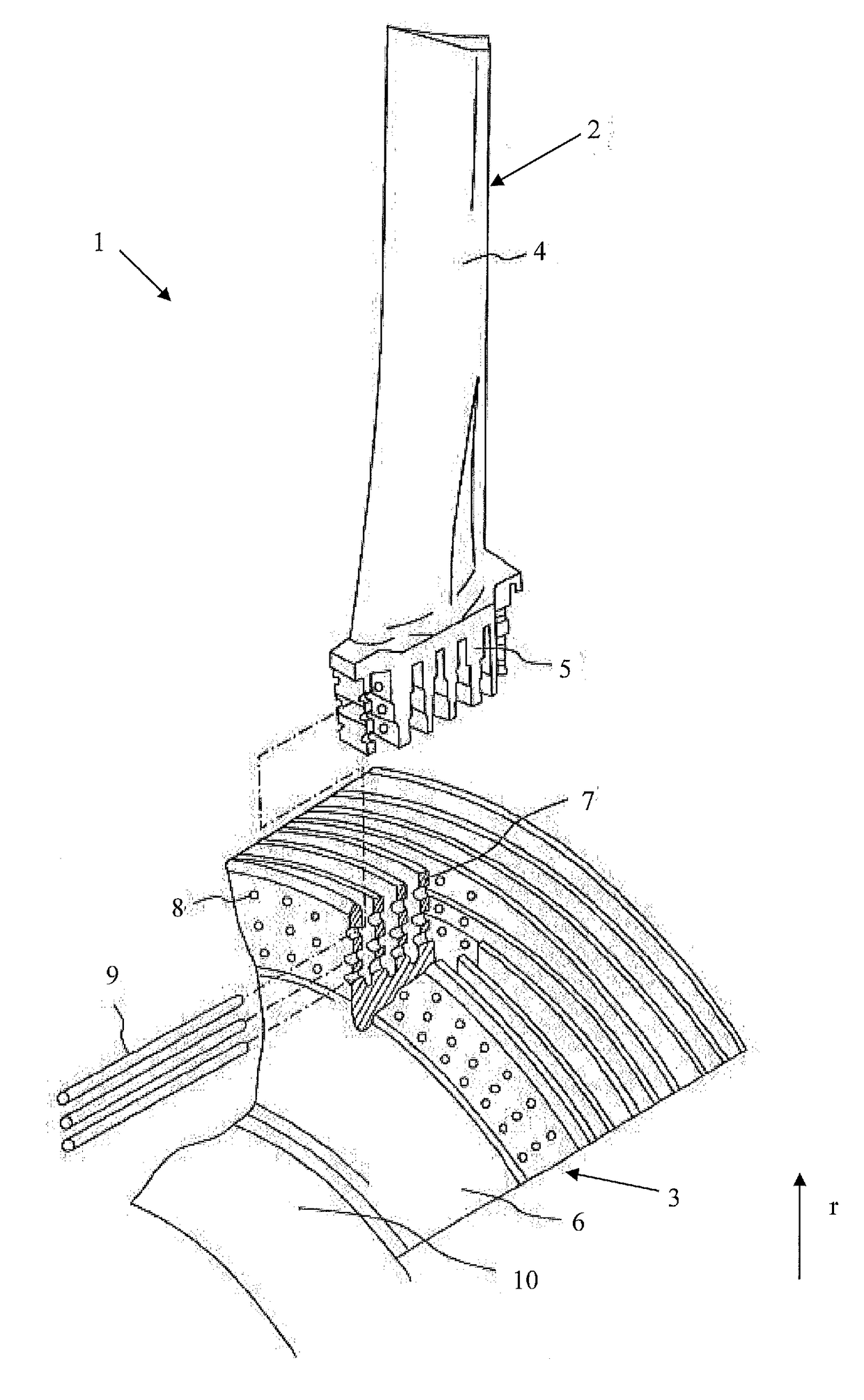 Machining system for turbomachine dovetail