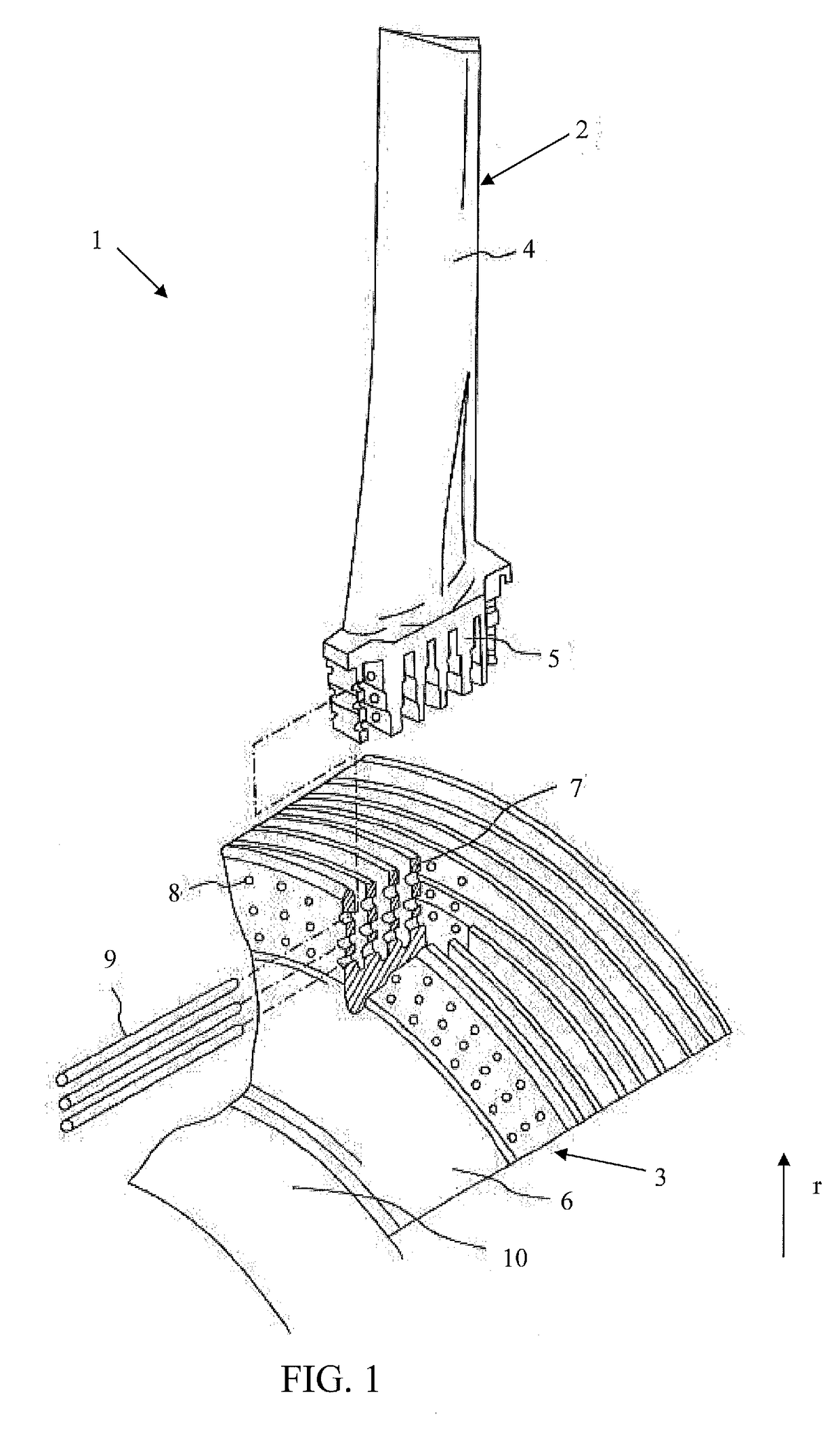 Machining system for turbomachine dovetail