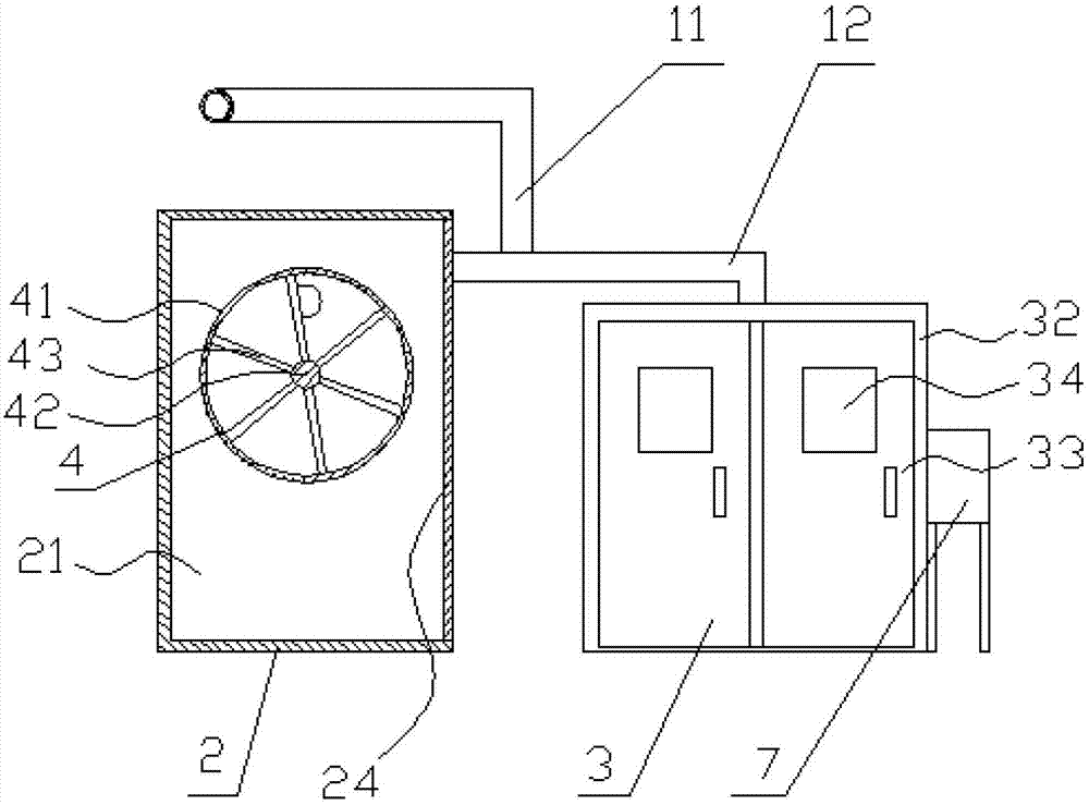 Large-down separation unit