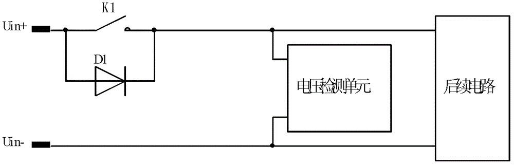 An input circuit for anti-reverse polarity protection