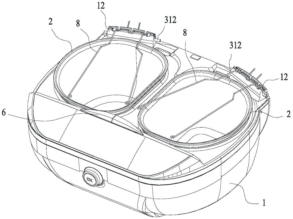 A double inner pot rice cooker