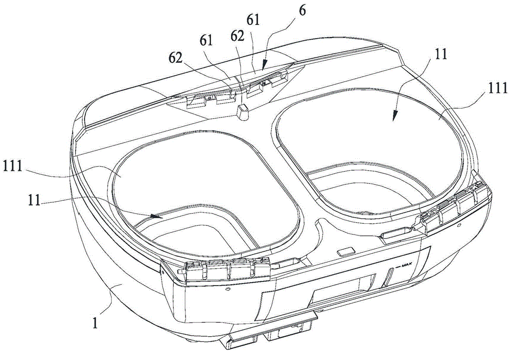 A double inner pot rice cooker