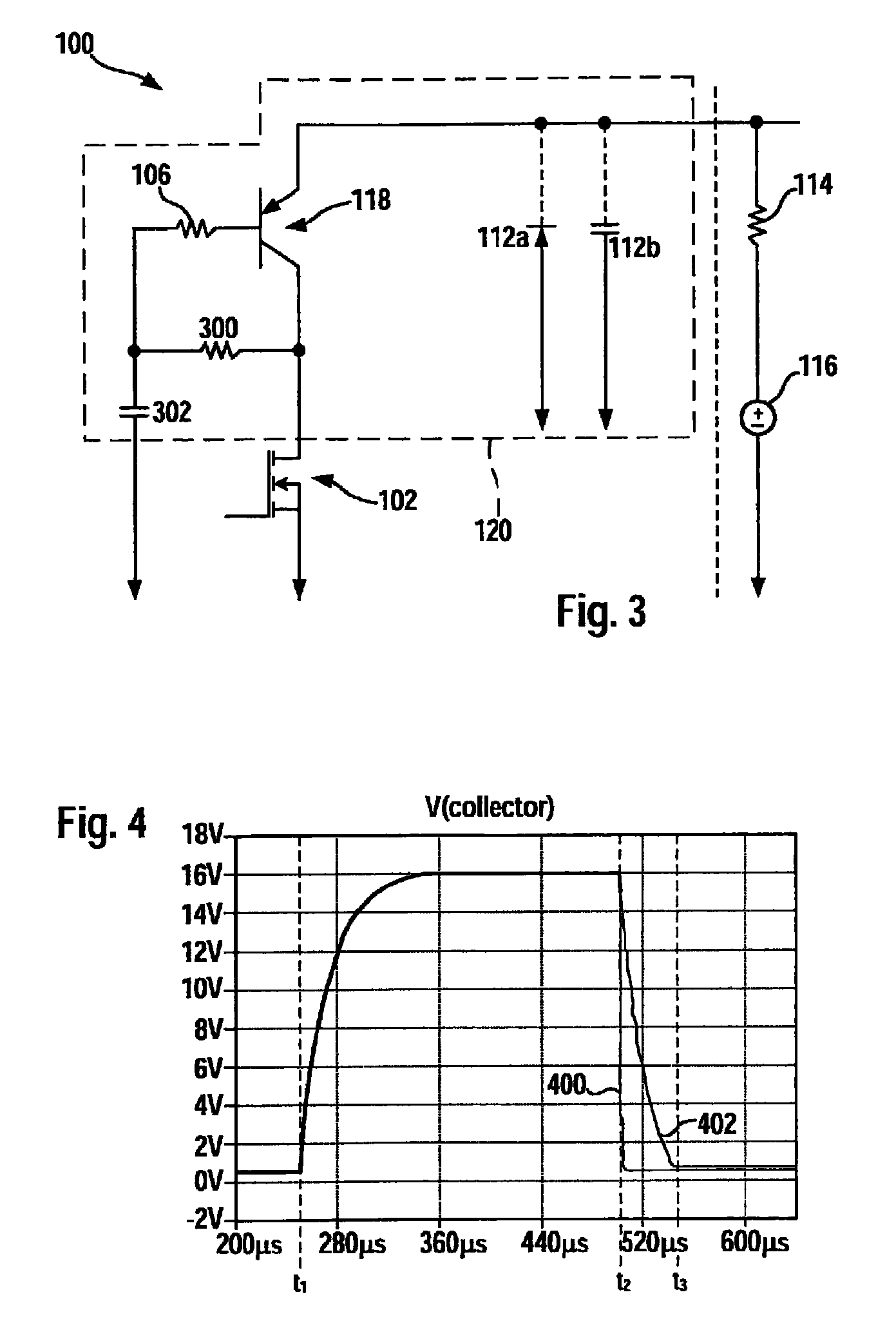 Circuit configuration and method for limiting current intensity and/or edge slope of electrical signals