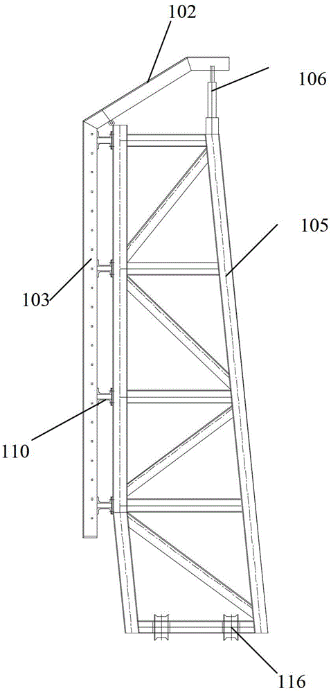 Large-span moving-door type combined formwork system