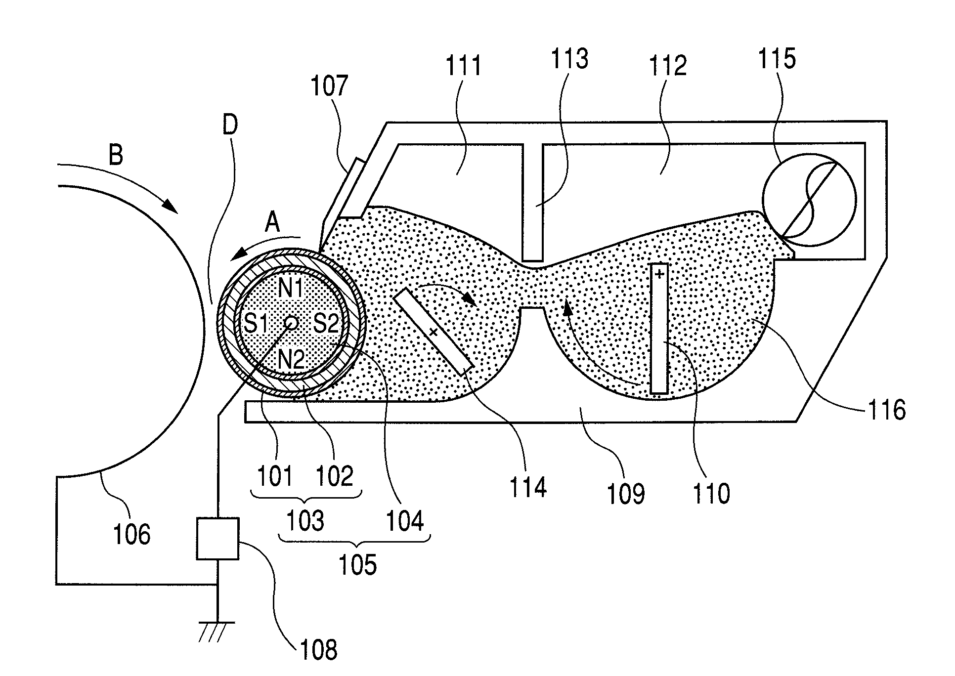 Developing apparatus and electrophotographic image-forming apparatus