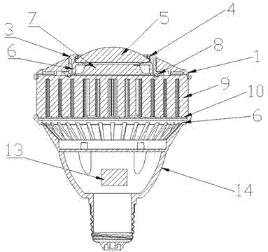 Waterproof LED (Light-Emitting Diode) ball bulb lamp